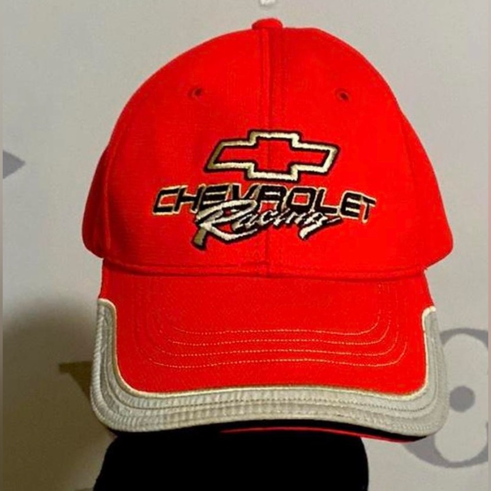 Red Chevrolet racing cap
